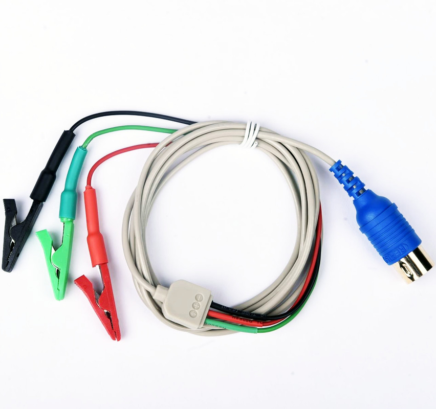EMG защищал аллигаторные зажимы с 3 кабелем соединителя Din штыря аллигатора 5